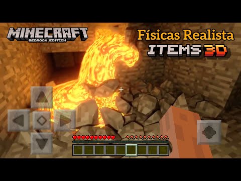 Físicas Realista MOD Minecraft PE Bedrock 1.21 - Items 3D addon Mod Minecraft PE MCPE 1.21