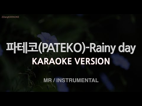 [짱가라오케/노래방] 파테코(PATEKO)-Rainy day (Ft. ASH ISLAND, Skinny Brown) (MR/Inst.) [ZZang KARAOKE]