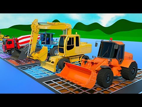 Learn Colors with the Construction Truck for Kids with the #Excavator, Dump Truck and Bulldozer