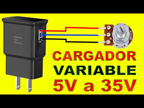 COMO CONVERTIR UN CARGADOR DE CELULAR DE 5V HASTA 35V VARIABLE!