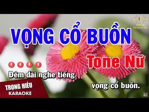 Karaoke Vọng Cổ Buồn Tone Nữ Nhạc Sống | Trọng Hiếu