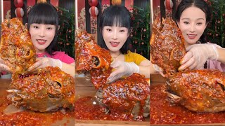 MUKBANG 먹방 EATING SHEEP HEAD COLLECTION chewy sounds | ASMR | chinese foods 吃麻辣羊头