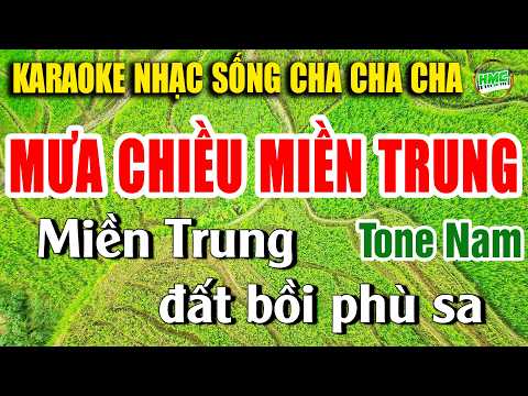 Mưa Chiều Miền Trung Karaoke Tone Nam Nhạc Sống Phối Mới Cực Hay – Nhạc Sống Minh Công