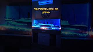 Lego Titanic at home #lego #titanic #homedecor #lightshow #home #family #together #night