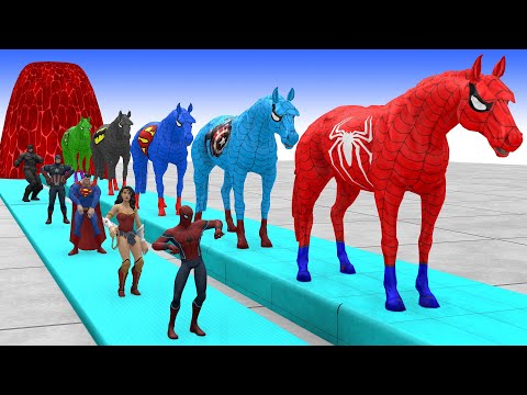Long Slide Game With Cow Elephant Gorilla Hippopotamus Tiger - 3d Animal Game - Funny 3d Animals