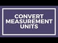 Unit Conversion Problems