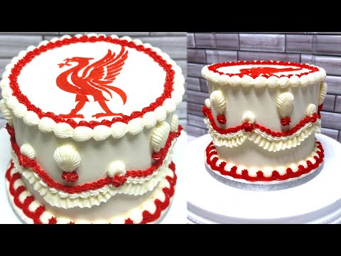 Classic Vintage Birthday Cake for Liverpool Fans! Cake Decorating