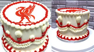 Classic Vintage Birthday Cake for Liverpool Fans! Cake Decorating