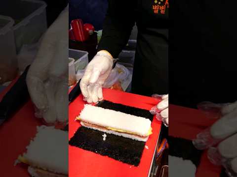 계란 스팸김밥 만들기 / Making Spam Gimbap with Eggs #shorts / korean street food