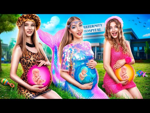 ¡Sirena Se Convierte en Madre! Sirena Embarazada VS Chica Real