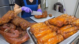 Unique! Smoked Pork, Century Egg Chicken Thigh, Giant Fried Pork Skin 煙燻豬肘, 松花雞腿捲, 巨型炸豬皮 - 台灣美食