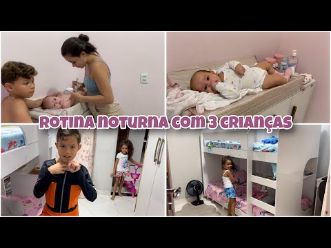 ROTINA NOTURNA SENDO MÃE DE 3🏠