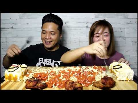 Vanilla Cake x Spaghetti x Fried Chicken Mukbang