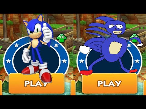 Sonic the Hedgehog vs Go Sanic Go Run vs All Bosses Zazz Eggman - Sonic Dash