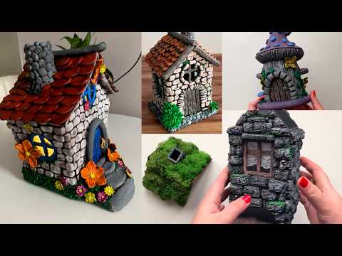 4 🏡 Creative DIY Mini Houses | Cardboard, Clay & Bottle Crafts