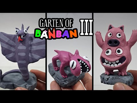 NUEVAS Figuras de Garten of BanBan 3 FANGAME Silent Steve, Chef Pigster, Lazcat Plastilina / HOW TO