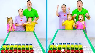 Water Bottle Flip challenge with collection