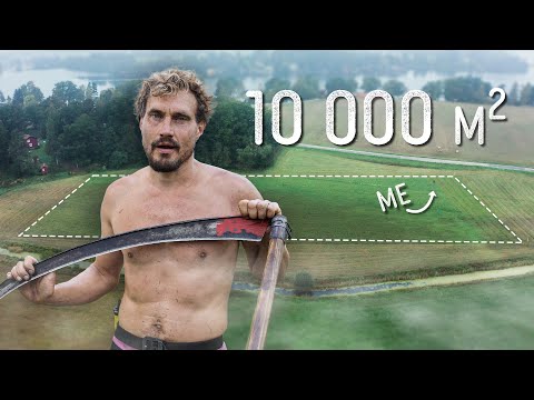 The Toughest Thing I Have Ever Done! | Scythe Mowing One Hectare in One Day | One Hectare Challenge