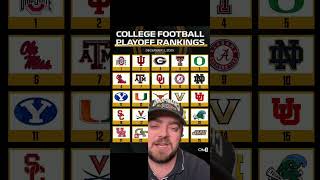 College football playoff rankings! Texas and Vandy are out!