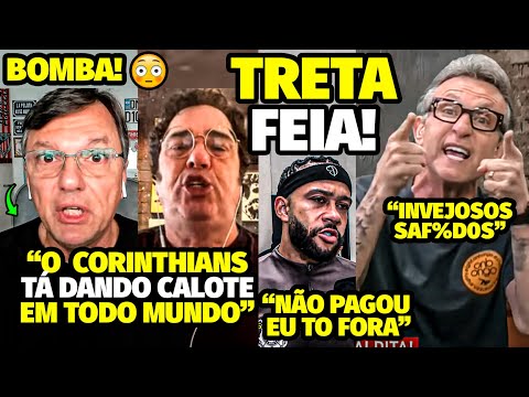 A BR!GA FEIA DE NET0 COM MAURO E CASAGRANDE APÓS  MAIS UM CALOTE DO CORINTHIANS QUE PODE FALIR O.