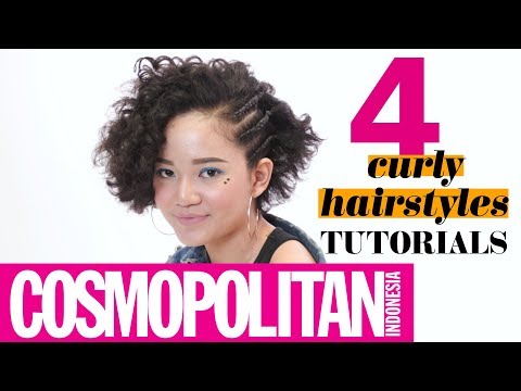 4 Curly Hairstyles Tutorial (Style Untuk Rambut Keriting) #GiveawayAlert