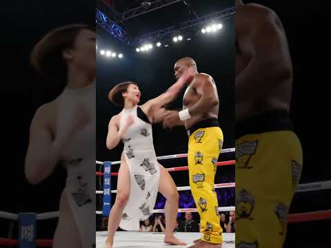 Cheongsam Beauty vs Black Boxer – Who Wins This Clash?! #kungfu #boxing #fighting