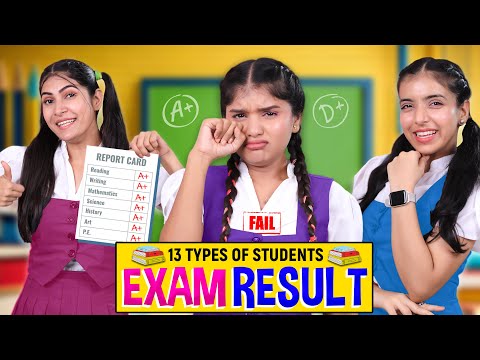 13 Types of STUDENTS During EXAM Results | School Life | Anaysa