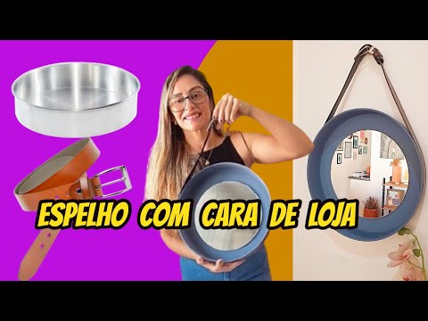 ESPELHO DECORATIVO COM ALÇA/ Fácil e rápido de fazer!