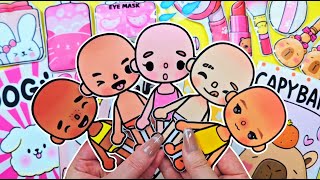 Toca boca Blind Bag Unboxing | Rescuing Dirty Doll #ASMR #paperdiy #skincare #makeup