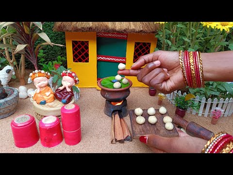 Miniature Veg Momos + Red Chutney Full Recipe | Veg Momo Recipe | Miniature housewife | ASMR |