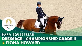 🏇 Fiona Howard Dominates Dressage Championship Grade II 🥇 #Paris2024