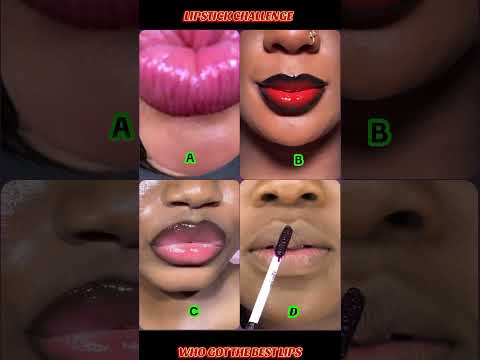 Who do you think won? Comment below👇👇#challenge #makeup #lips #lipstick