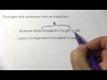 Algebraic Equations and Expressions