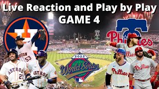 Houston Astros vs Philadelphia Phillies Game 4 | Live Reaction and Play by Play