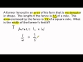 Finding the Missing Width of a Rectangle with Given Area