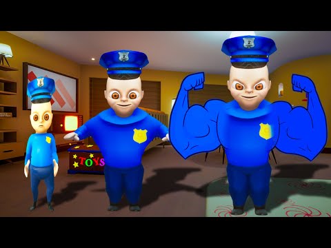 What if we FEED Little POLICE Baby?! The Baby In Yellow