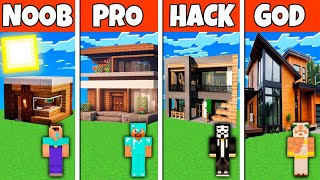 Minecraft Battle: NOOB vs PRO vs HACKER vs GOD EXCLUSIVE HOUSE BUILD CHALLENGE in Minecraft
