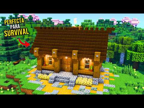 COMO HACER una CASA de MADERA PERFECTA en MINECRAFT SURVIVAL