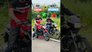 TVS Raider or HERO Splendor apki favourite konsi hai? #farazstuntrider #tvsraider #bikeride #bike