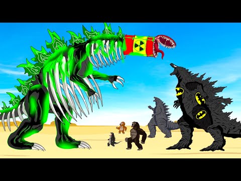 Evolution Of GODZILLA RADIATION Vs Evolution Of GODZILLA BATMAN : Who Will Win?| Godzilla Cartoon