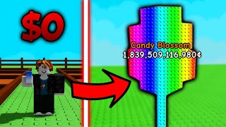 Starting Over From $0 to $1 Trillion Using ONE Candy Blossom In Grow A Garden (Roblox)