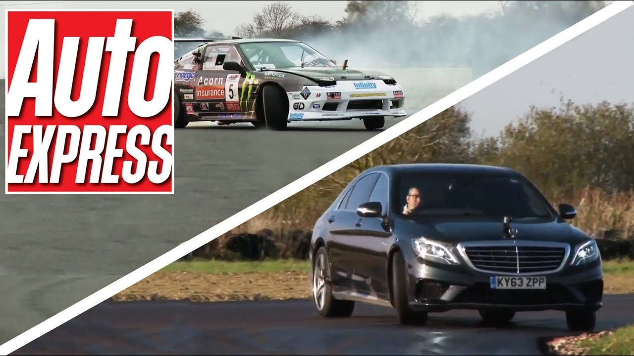 New Mercedes S63 AMG vs Nissan 200SX drift off - Auto Express