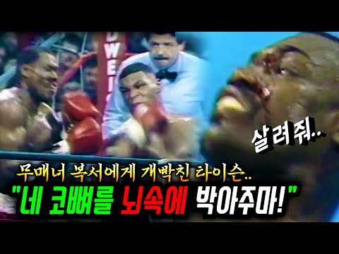 마이크 타이슨 개빡쳤다! 무매너로 달려든 복서의 코뼈를 박살!