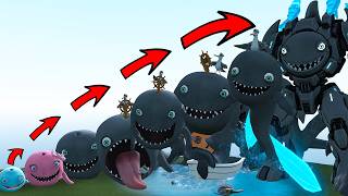 COMPLETE EVOLUTION OF BABY SEA LIFE TO MECHA TITAN SEA LIFE ALL PHASES! Cyriak Creatures Garry's Mod