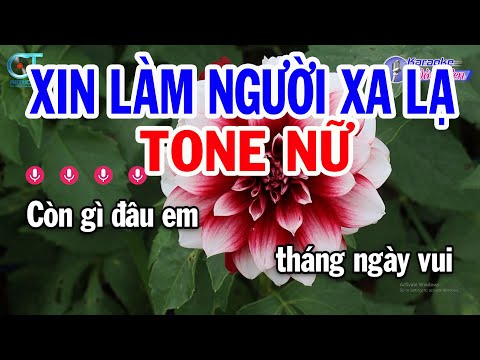 Karaoke Xin Làm Người Xa Lạ Tone Nữ ( Bm ) Nhạc Sống Mới | Karaoke Đồng Sen