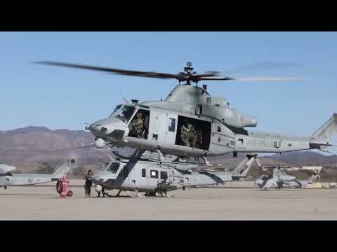 US Marine Corps Helicopters Prepare to Provide Support