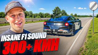 Loudest F12 ever? - STRAIGHT PIPED Ferrari F12 330+ KMH Autobahn Pulls & Fly-Bys