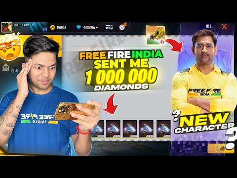 Garena Gifting Me 1M Diamonds 💎 First Time 🤯 [ Global Top 1 ] New Character Free Fire India