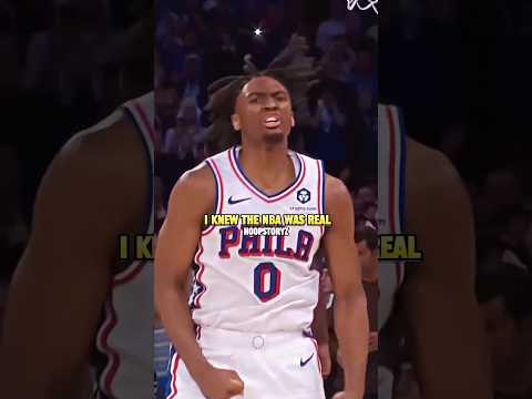 Tyrese Maxey’s Welcome to The NBA Moment 😱🤣 #shorts
