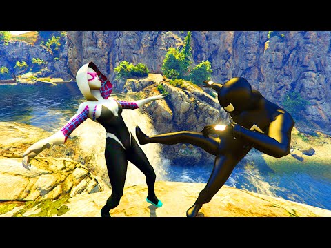 GTA V - Ragdolls And Fails Compilation V.84 (Spider Gwen Vs Symbiote Spider-Man / Epic Ragdolls)